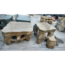 园林石雕桌椅的选材