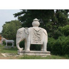 园林景观动物雕塑大象石雕