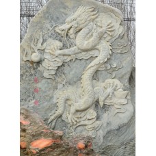 龙纹式石浮雕景观雕塑建筑
