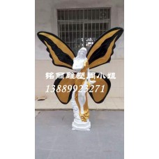 供应玻璃钢人物蝴蝶天使雕塑