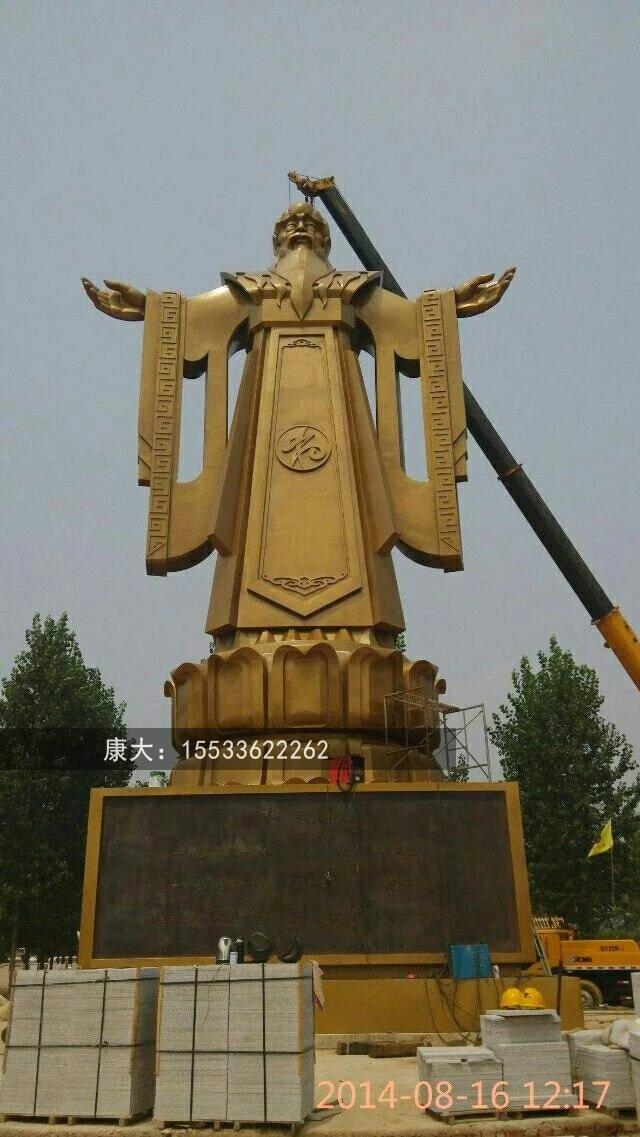 不锈钢古代历史人物雕塑 轩辕皇帝人物雕像摆件