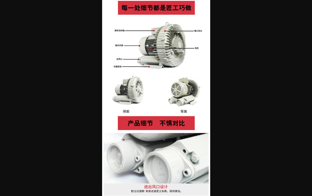 贺欣大风量漩涡风机 RB系列各型号高效能工业排风吸风机