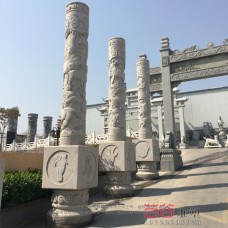 石雕文化柱广场公园地标龙柱